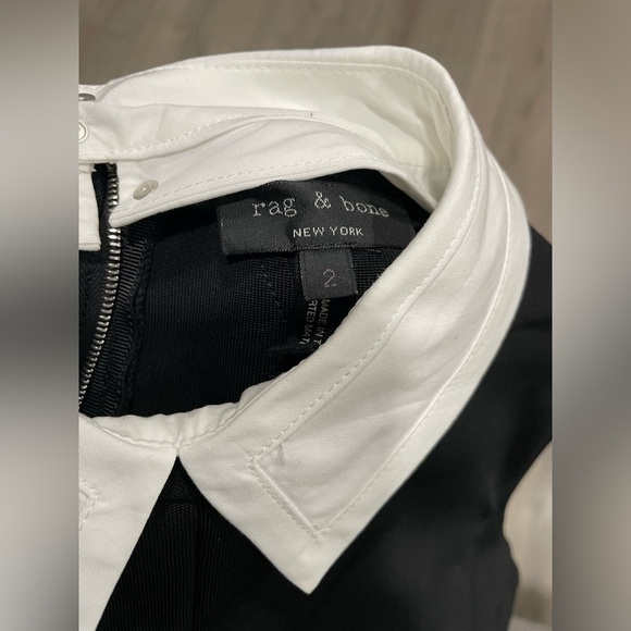 Rag & Bone Black Long Sleeve Maria Collar‎ Dress Bodycon Style Midi Long Dress 2 - Picture 11 of 12